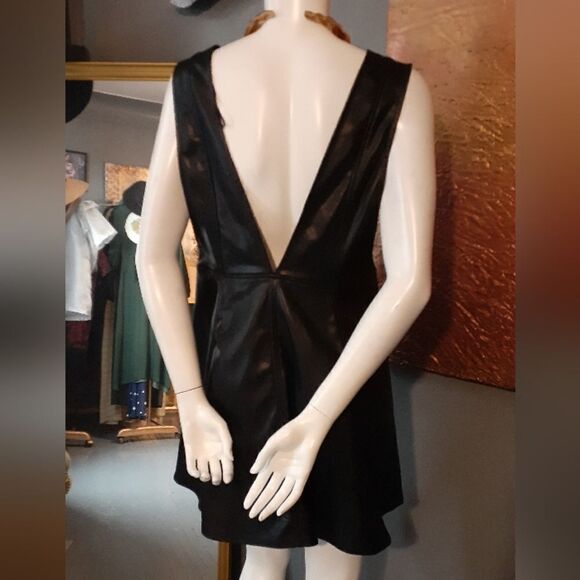 NWOT Zara Faux Leather Pinafore Dress - Picture 10 of 12